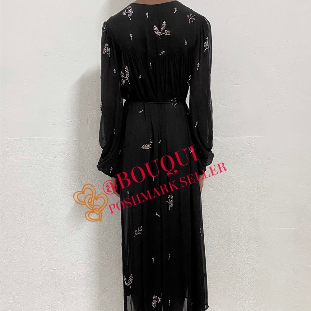BLOGGERS FAV ZARA LIMITED EDITION EMBROIDERED SEMI SHEER LONG KIMONO - Picture 5 of 5